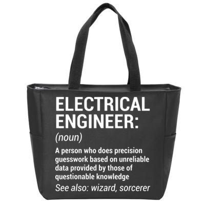 Electrical Engineer Definition Funny Engineering Zip Tote Bag