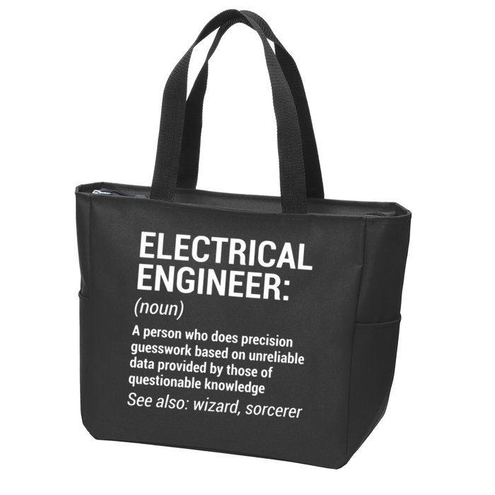 Electrical Engineer Definition Funny Engineering Zip Tote Bag