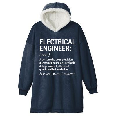 Electrical Engineer Definition Funny Engineering Hooded Wearable Blanket