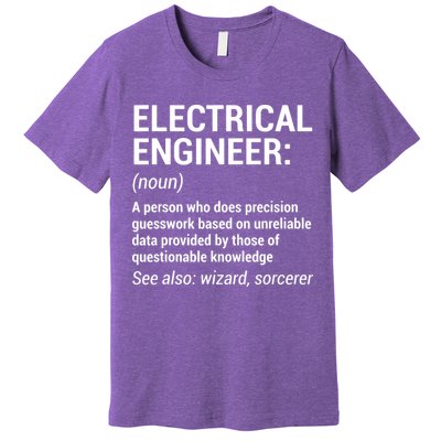 Electrical Engineer Definition Funny Engineering Premium T-Shirt