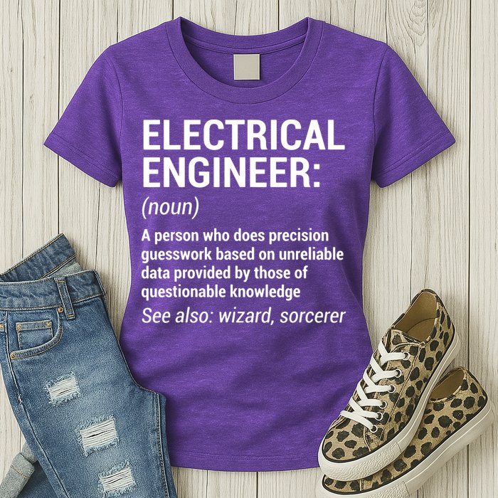 Electrical Engineer Definition Funny Engineering Womens T-Shirt