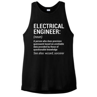 Electrical Engineer Definition Funny Engineering Ladies PosiCharge Tri-Blend Wicking Tank