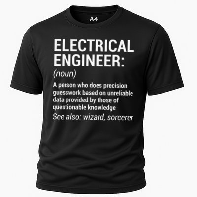 Electrical Engineer Definition Funny Engineering Performance Shirt