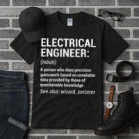 Electrical Engineer Definition Funny Engineering Tall T-Shirt