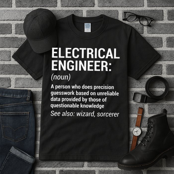 Electrical Engineer Definition Funny Engineering Tall T-Shirt