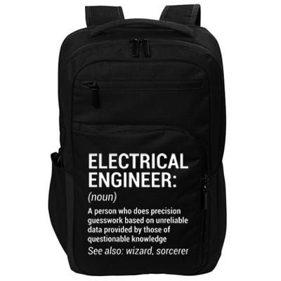 Electrical Engineer Definition Funny Engineering Impact Tech Backpack