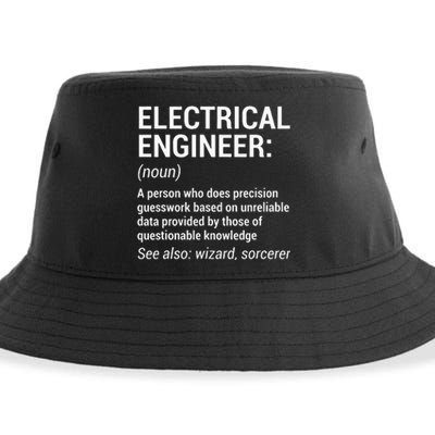 Electrical Engineer Definition Funny Engineering Sustainable Bucket Hat