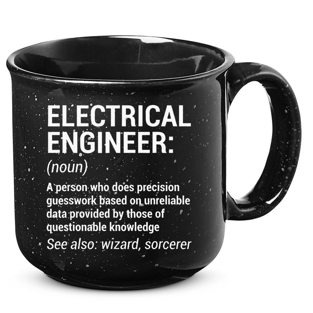 Electrical Engineer Definition Funny Engineering 15oz Campfire Ceramic Mug