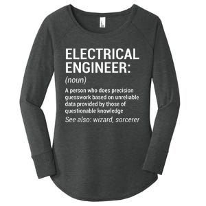 Electrical Engineer Definition Funny Engineering Women's Perfect Tri Tunic Long Sleeve Shirt