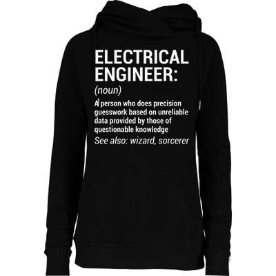 Electrical Engineer Definition Funny Engineering Womens Funnel Neck Pullover Hood
