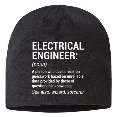 Electrical Engineer Definition Funny Engineering Sustainable Beanie