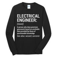 Electrical Engineer Definition Funny Engineering Tall Long Sleeve T-Shirt