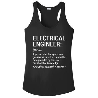 Electrical Engineer Definition Funny Engineering Ladies PosiCharge Competitor Racerback Tank