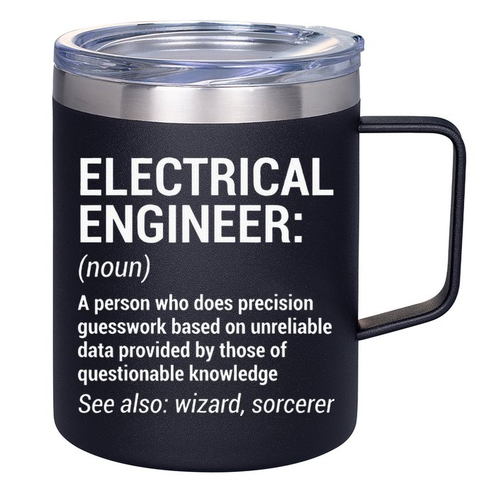 Electrical Engineer Definition Funny Engineering 12oz Stainless Steel Coffee Mug