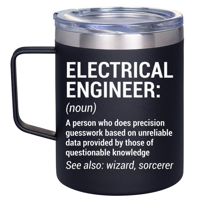 Electrical Engineer Definition Funny Engineering 12oz Stainless Steel Coffee Mug