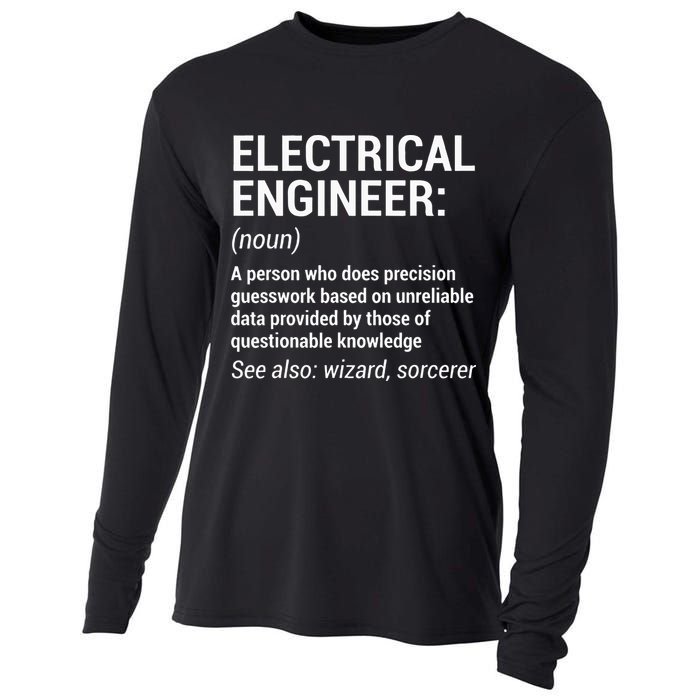 Electrical Engineer Definition Funny Engineering Cooling Performance Long Sleeve Crew