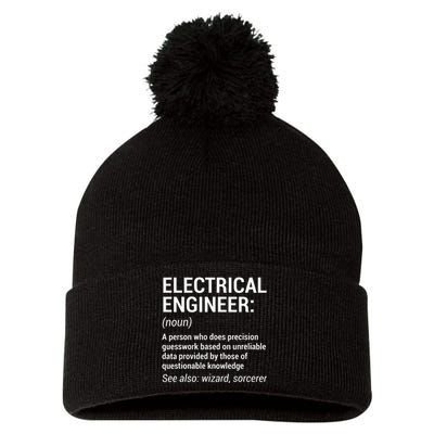 Electrical Engineer Definition Funny Engineering Pom Pom 12in Knit Beanie