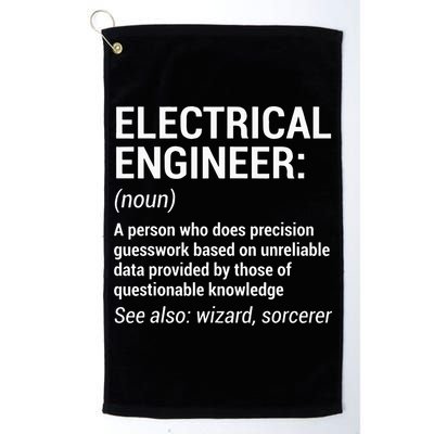Electrical Engineer Definition Funny Engineering Golf Towel