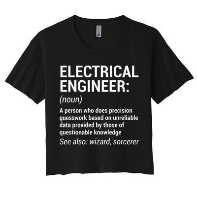 Electrical Engineer Definition Funny Engineering Crop Top