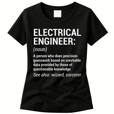 Electrical Engineer Definition Funny Engineering Womens T-Shirt