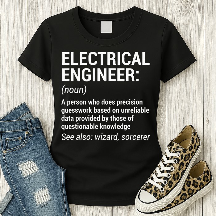 Electrical Engineer Definition Funny Engineering Womens T-Shirt