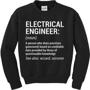 Electrical Engineer Definition Funny Engineering Kids Sweatshirt