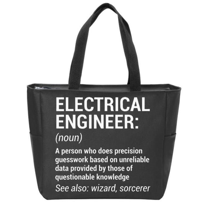 Electrical Engineer Definition Funny Engineering Zip Tote Bag