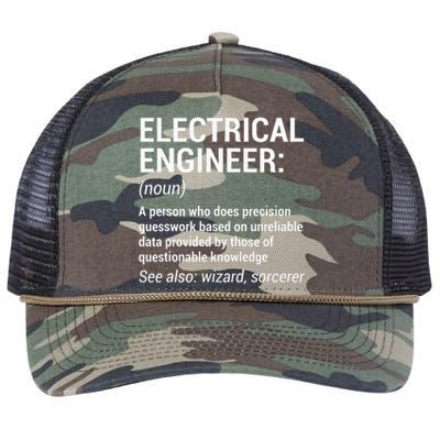 Electrical Engineer Definition Funny Engineering Retro Rope Trucker Hat Cap