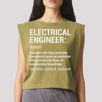 Electrical Engineer Definition Funny Engineering Garment-Dyed Women's Muscle Tee