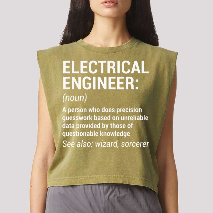 Electrical Engineer Definition Funny Engineering Garment-Dyed Women's Muscle Tee
