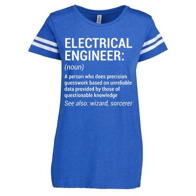 Electrical Engineer Definition Funny Engineering Enza Ladies Jersey Football T-Shirt