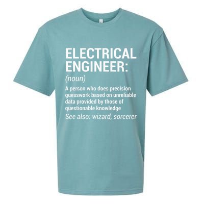 Electrical Engineer Definition Funny Engineering Sueded Cloud Jersey T-Shirt