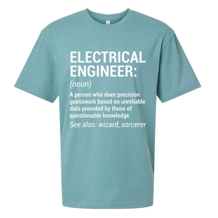 Electrical Engineer Definition Funny Engineering Sueded Cloud Jersey T-Shirt