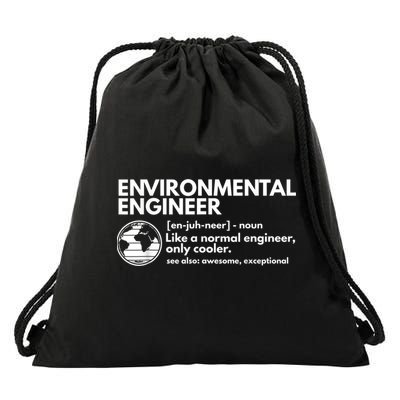 Environmental Engineer Definition Funny Engineering Drawstring Bag
