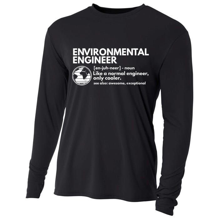 Environmental Engineer Definition Funny Engineering Cooling Performance Long Sleeve Crew