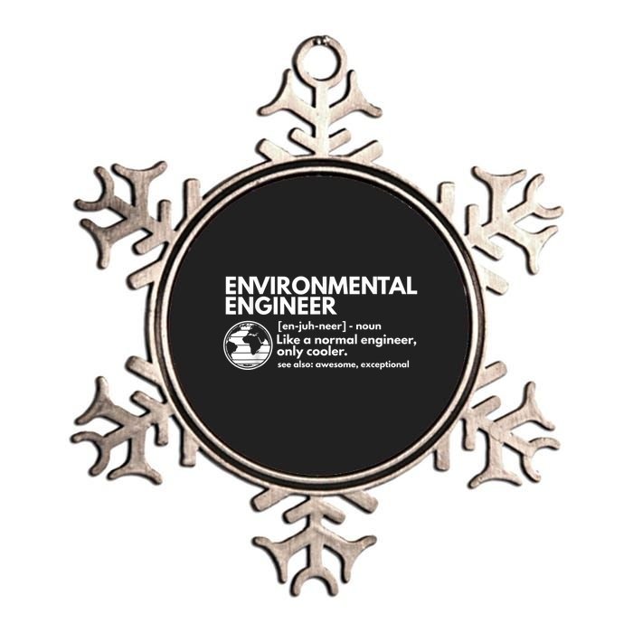 Environmental Engineer Definition Funny Engineering Metallic Star Ornament