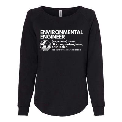 Environmental Engineer Definition Funny Engineering Womens California Wash Sweatshirt