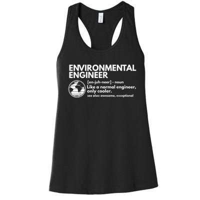 Environmental Engineer Definition Funny Engineering Women's Racerback Tank