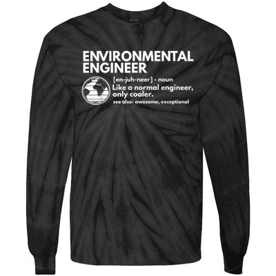 Environmental Engineer Definition Funny Engineering Tie-Dye Long Sleeve Shirt