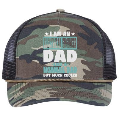 Electrical Engineer Dad Cooler Than Normal Funny Gift Retro Rope Trucker Hat Cap