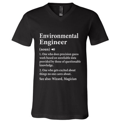 Environmental Engineer Definition Funny Engineer Graduation V-Neck T-Shirt