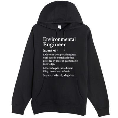Environmental Engineer Definition Funny Engineer Graduation Premium Pullover Hoodie