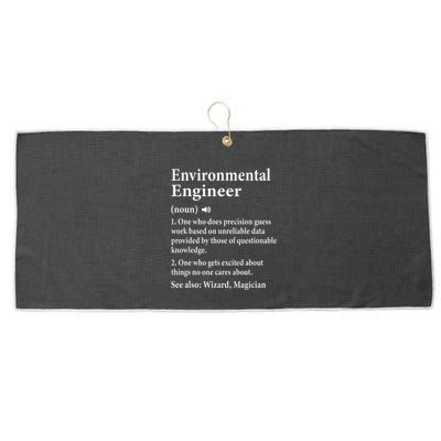 Environmental Engineer Definition Funny Engineer Graduation Large Microfiber Waffle Golf Towel