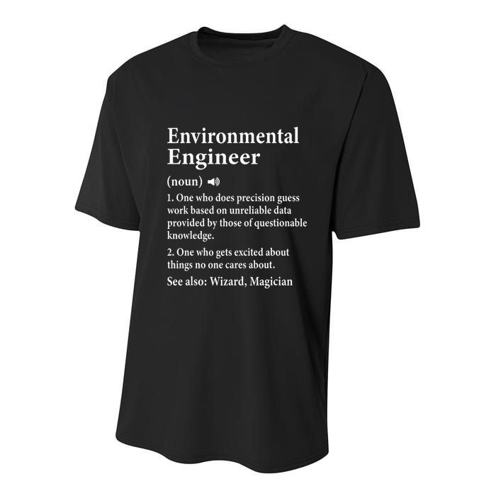 Environmental Engineer Definition Funny Engineer Graduation Youth Performance Sprint T-Shirt