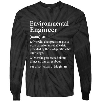 Environmental Engineer Definition Funny Engineer Graduation Tie-Dye Long Sleeve Shirt