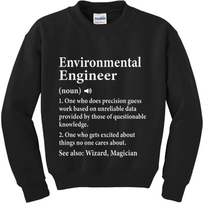 Environmental Engineer Definition Funny Engineer Graduation Kids Sweatshirt