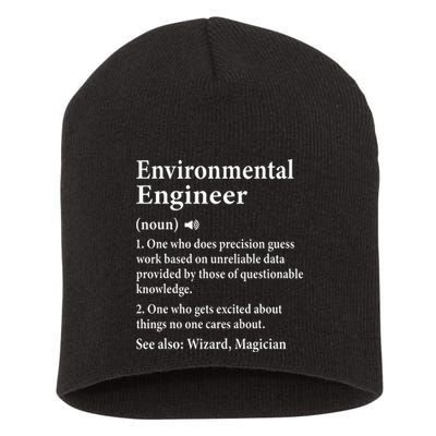 Environmental Engineer Definition Funny Engineer Graduation Short Acrylic Beanie
