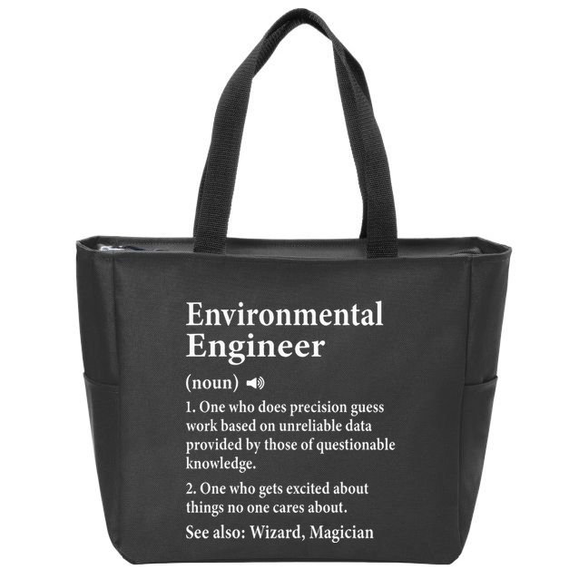 Environmental Engineer Definition Funny Engineer Graduation Zip Tote Bag