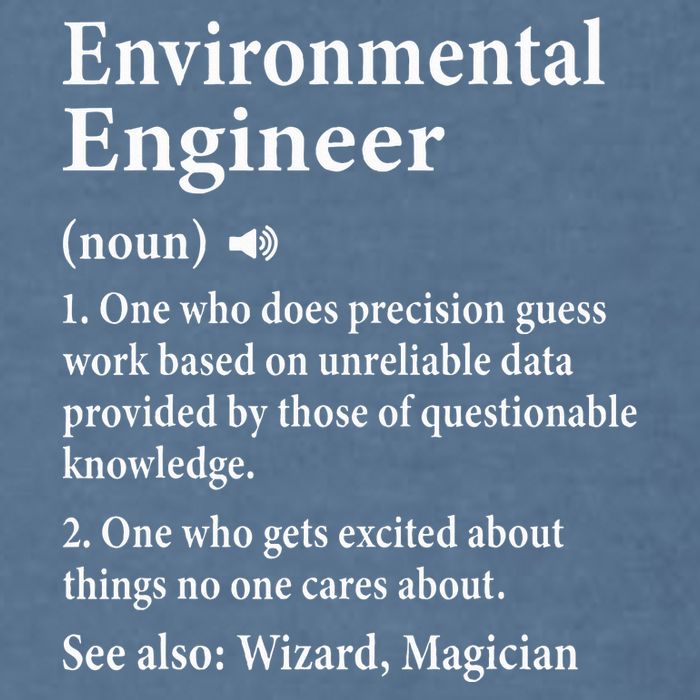 Environmental Engineer Definition Funny Engineer Graduation Garment-Dyed Sweatshirt