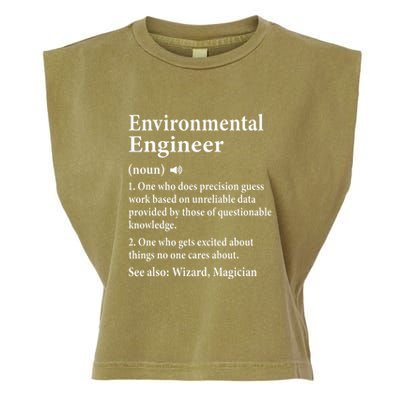 Environmental Engineer Definition Funny Engineer Graduation Garment-Dyed Women's Muscle Tee